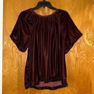 Old Navy, dark maroon velvet top